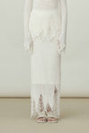 SWAYING/KNIT float detail skirt SW24SS3B01 white